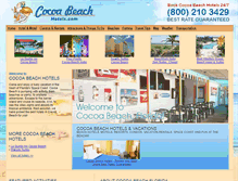 Tablet Screenshot of cocoabeachhotels.com